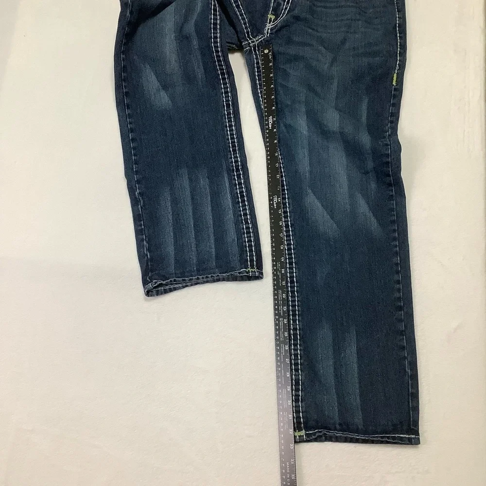True Religion Ricky Super T Rare Yellow Tag Sz 42 Dark Wash